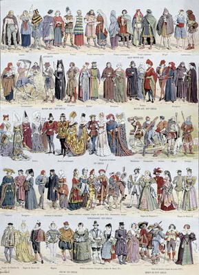 Pictorial history of clothing in Ancient Gaul and in France up to the beginning of the seventeenth c à Louis Bombled