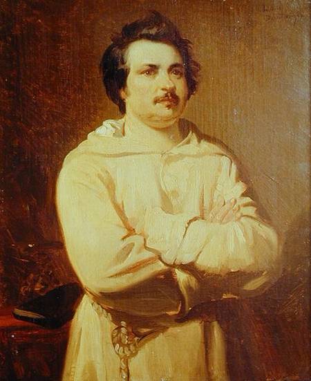 Honore de Balzac (1799-1850) in his Monk's Habit à Louis Boulanger