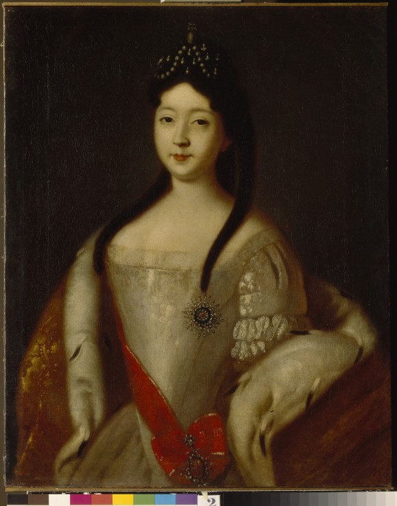 Portrait of the Tsesarevna Anna Petrovna of Russia (1708-1728), the daughter of Emperor Peter I of R à Louis Caravaque
