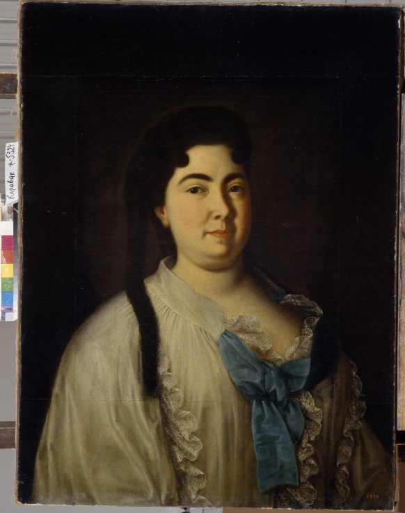 Portrait of Empress Catherine I. (1684-1727) in a Peignoir à Louis Caravaque