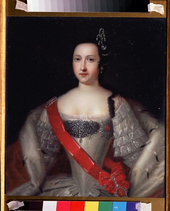 Portrait of Princess Anna Leopoldovna (1718-1746), tsar's Ivan VI mother à Louis Caravaque