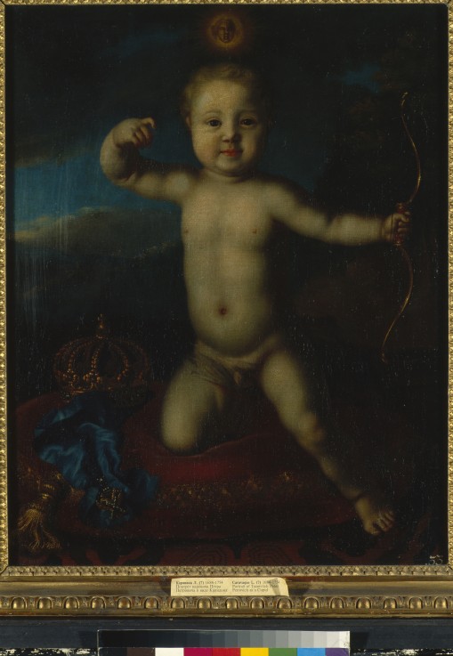 Portrait of Tsarevich Peter Petrovich of Russia (1715-1719) as Cupid à Louis Caravaque