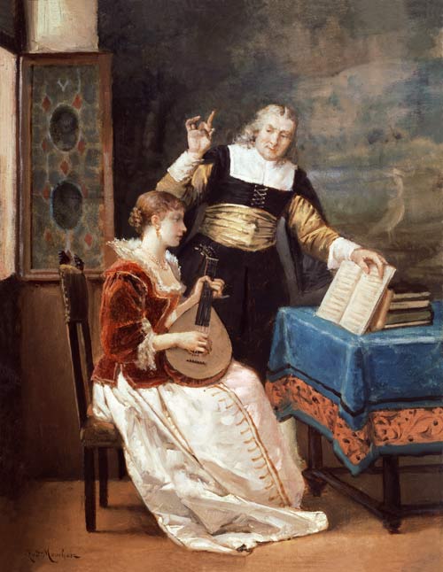The Music Master à Louis Claude Mouchot