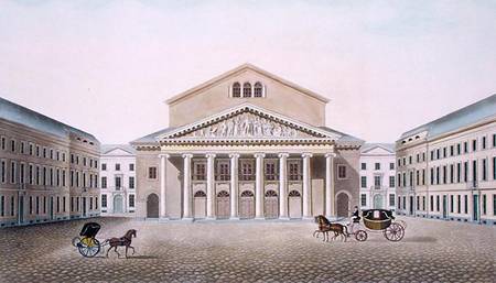 Theatre Royal, Brussels, from 'Choix des Monuments, Edifices et Maisons les plus remarquables du Roy à Louis Damesme