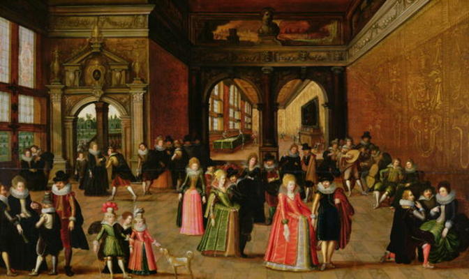 A Ball During the Reign of Henri IV (oil on panel) à Louis de Caullery
