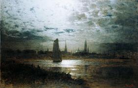 Luebeck au clair de lune