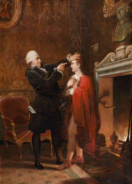 Jean-Francois Ducis (1733-1816) Telling the Future of the Actor, Talma, by Reading the Lines on his à Louis Ducis