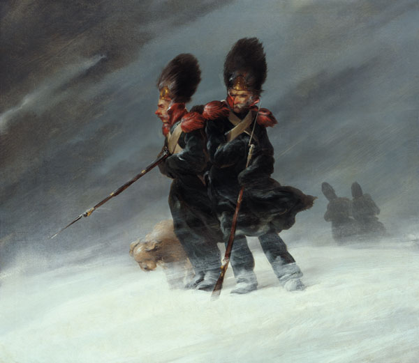 Fantassins dans la neige à Louis Ferdinand von Rayski