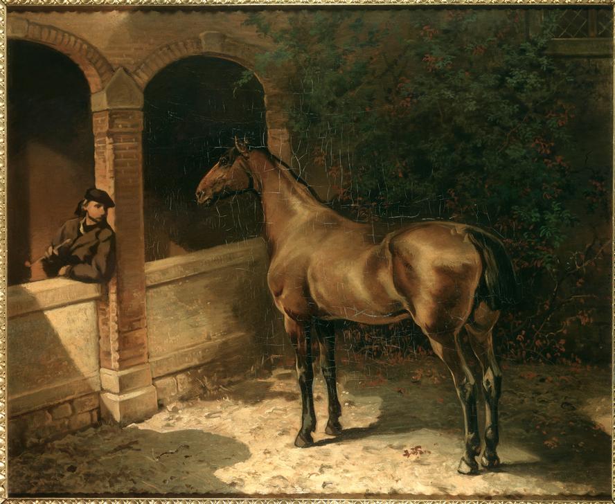 Horse and smoker à Louis Ferdinand von Rayski