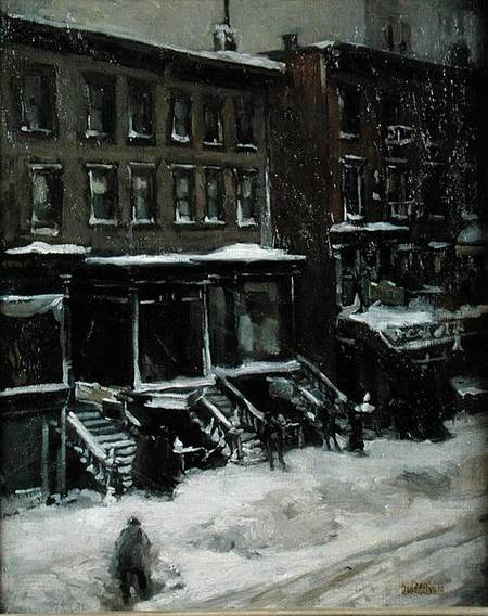 A New York Street Scene à Louis Frederick Berneker