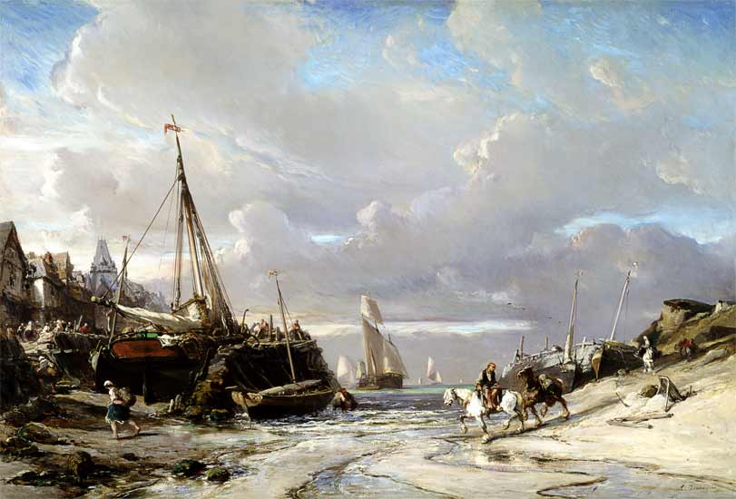 Port en Bretagne à Louis Gabriel Eugène Isabey