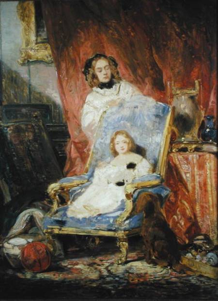 Madame Eugene Isabey and her Daughter à Louis Gabriel Eugène Isabey