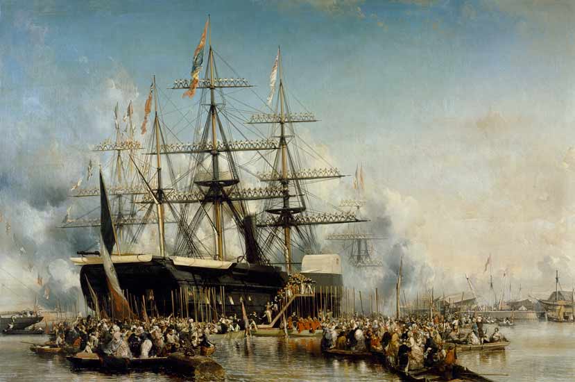 King Louis-Philippe (1830-48) Disembarking at Portsmouth, 8th October 1844 à Louis Gabriel Eugène Isabey