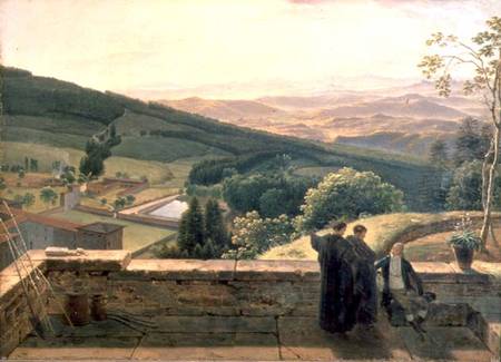 View of Vallombrosa, near Florence à Louis Gauffier