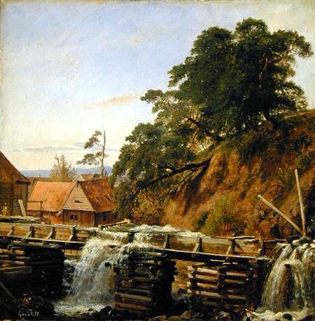 A Watermill in Christiania à Louis Gurlitt