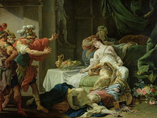 The Death of Cleopatra, 1755 (oil on canvas) à Louis Jean Francois I Lagrenee