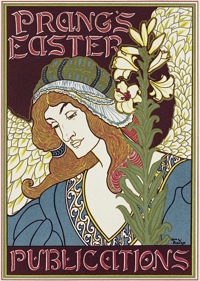 Poster advertising Prang's Easter Publications à Louis John Rhead