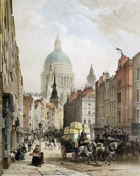 St. Paul's from Fleet Street à Louis Jules Arnout