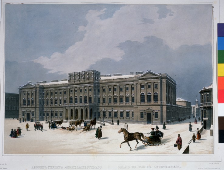 The Mariinsky Palace (Marie Palace) on the St Isaac's Square in Saint Petersburg à Louis Jules Arnout