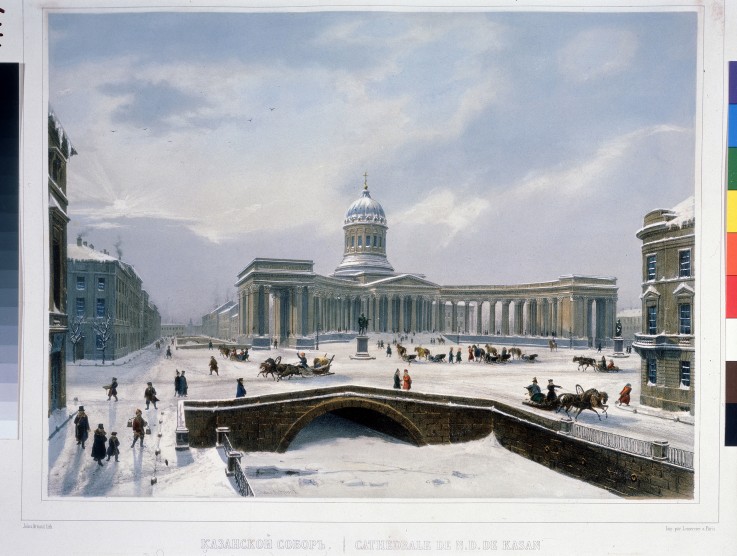 The Kazan Cathedral in Saint Petersburg à Louis Jules Arnout