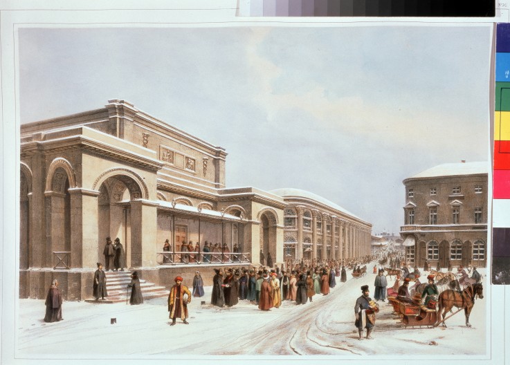 The new stock exchange and the Arcade in Moscow à Louis Jules Arnout