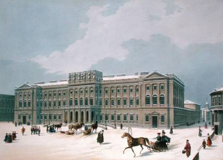 Palace of the Grand Duke of Leuchtenberg in St. Petersburg, printed by Lemercier, Paris à Louis Jules Arnout