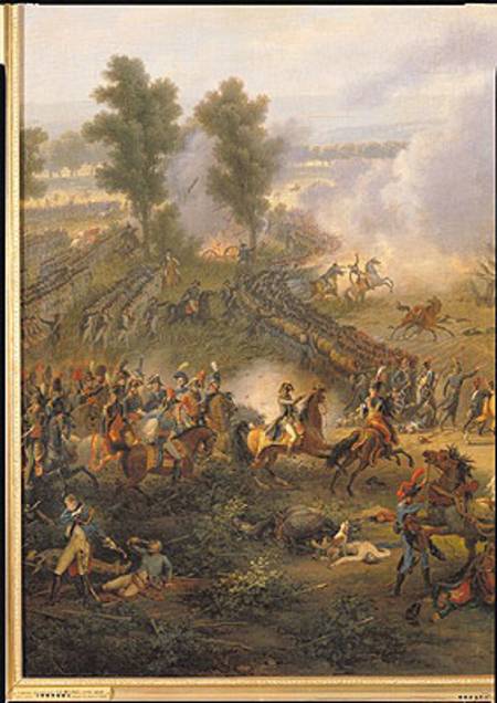 The Battle of Marengo, detail of Napoleon Bonaparte (1769-1821) and his Major à Louis Lejeune