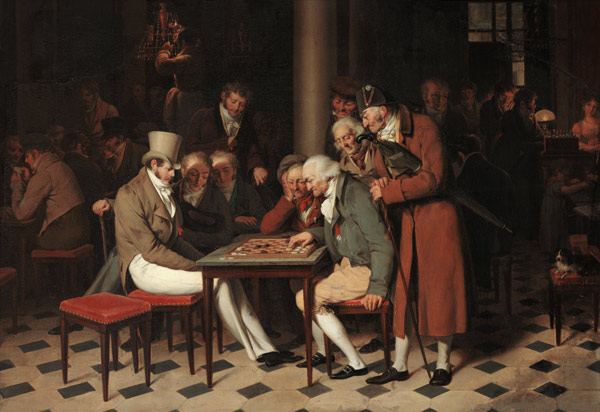 Interior of a café (La partie de dames au café Lamblin au Palais-Royal) à Louis-Léopold Boilly