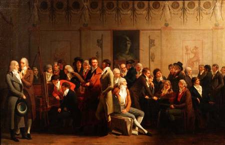 Reunion of Artists in the Studio of Isabey à Louis-Léopold Boilly