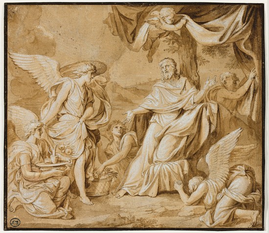 Angels Ministering to Christ à Louis Licherie de Beuron