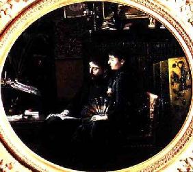 Alphonse Daudet (1840-97) and his Wife in their Study
