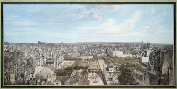 Panoramic View of Paris Towards the North à Louis-Nicolas de Lespinasse