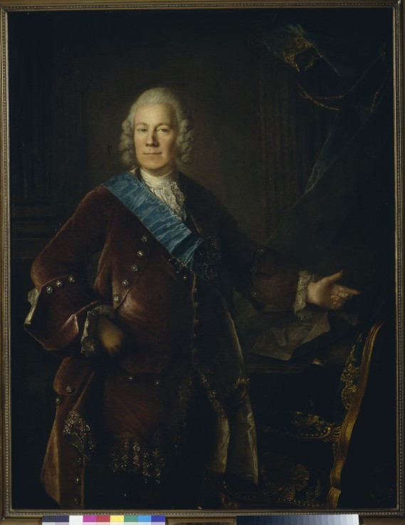 Portrait of Count Alexey Petrovich Bestuzhev-Ryumin (1693-1766) à Louis Tocqué