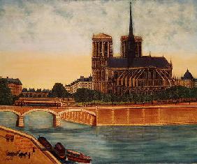 Notre-Dame (view of the apse) c.1933 (oil on canvas)