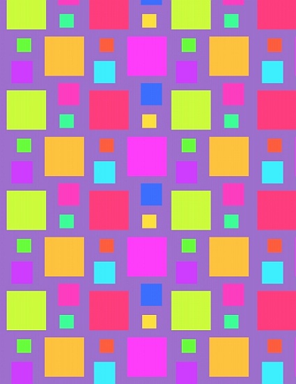Multicoloured Squares à  Louisa  Hereford