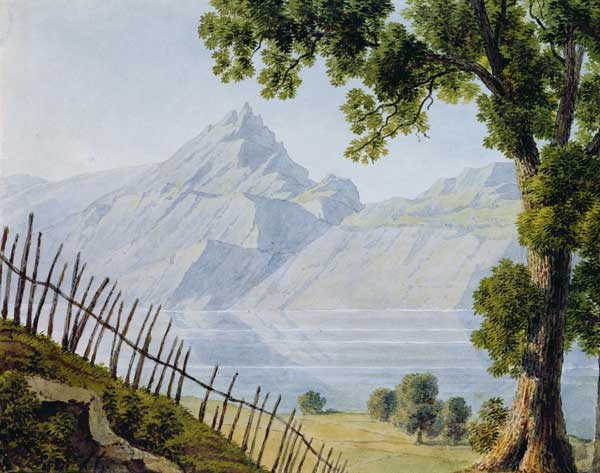 View of Lake Bourget à Louise Cochelet