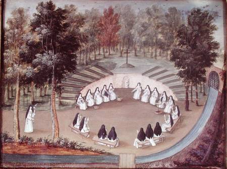 Nuns Meeting in Solitude, from 'L'Abbaye de Port-Royal' à Louise Madelaine Cochin