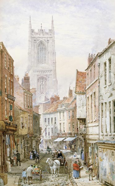 A View of Irongate, Derby à Louise Rayner