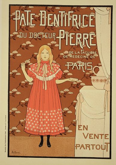 Reproduction of a poster advertising 'Doctor Peter's toothpaste' à Louis Maurice Boutet de Monvel