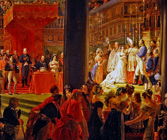 The Marriage of Marie-Caroline de Bourbon, Princess of the Two Sicilies and Charles-Ferdinand de Fra à Louis Nicolas Lemasle