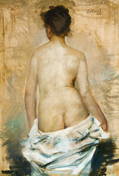 nu de dos féminin à Lovis Corinth