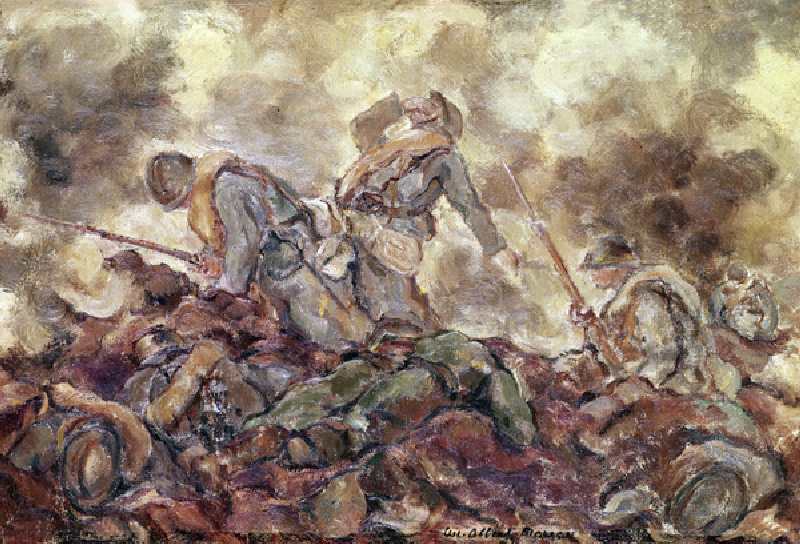 Counter Attack, 1917 (oil on canvas) à Luc Albert Moreau