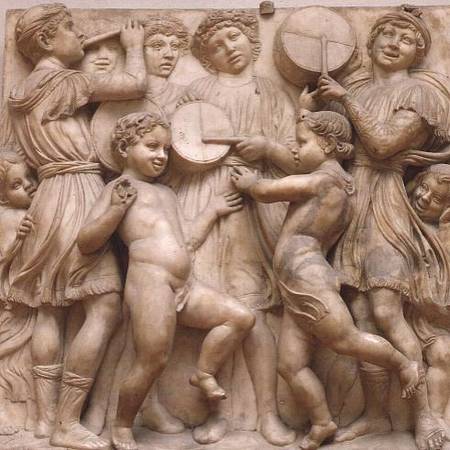 Musical angels, relief from the Cantoria à Luca Della Robbia
