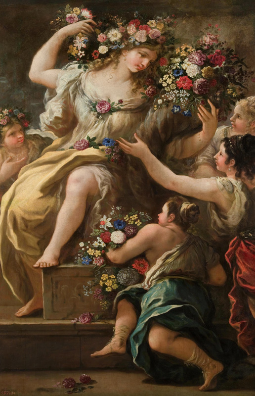 Flora, Goddess of Flowers à Luca Giordano
