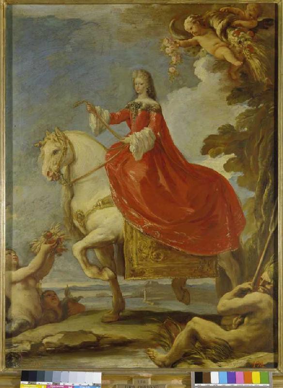 Dona Mariena de Neuburg à cheval à Luca Giordano