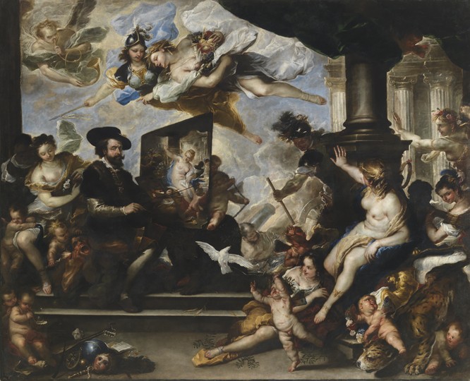 Rubens painting the Allegory of Peace à Luca Giordano