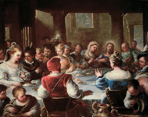 The Marriage at Cana (oil on canvas) à Luca Giordano