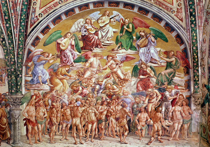 The Calling of the Chosen to Heaven (see also 136323) à Luca Signorelli