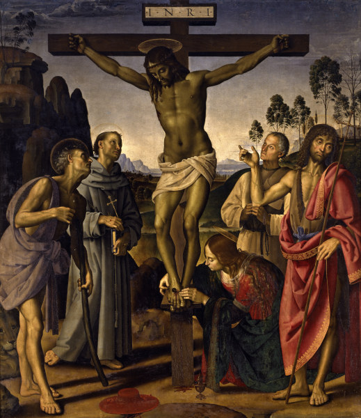 Crucifixion , Signorelli & Perugino à Luca Signorelli