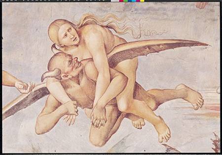 One of the Damned Riding on a Devil, from the Last Judgement à Luca Signorelli